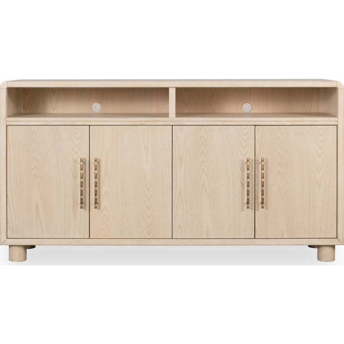 Modus Furniture Zinnia Four Door Two Shelf Sideboard in White Sand 655450464041 RSTP78 Image 1