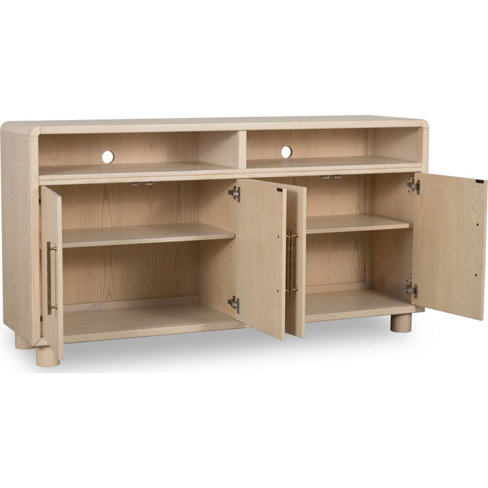 Modus Furniture Zinnia Four Door Two Shelf Sideboard in White Sand 655450464041 RSTP78 Image 4