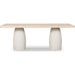Modus Furniture Zinnia Plaster Base Wood Top Dining Table in White Sand and Ivory 655450463983 RSTP61 Image 2
