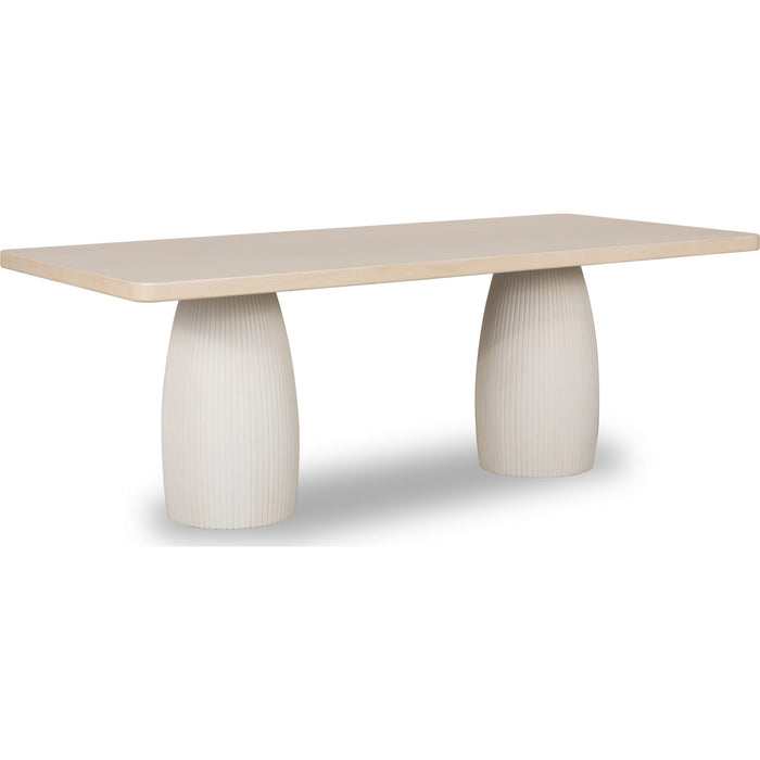 Modus Furniture Zinnia Plaster Base Wood Top Dining Table in White Sand and Ivory 655450463983 RSTP61 Image 3