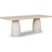 Modus Furniture Zinnia Plaster Base Wood Top Dining Table in White Sand and Ivory 655450463983 RSTP61 Image 3