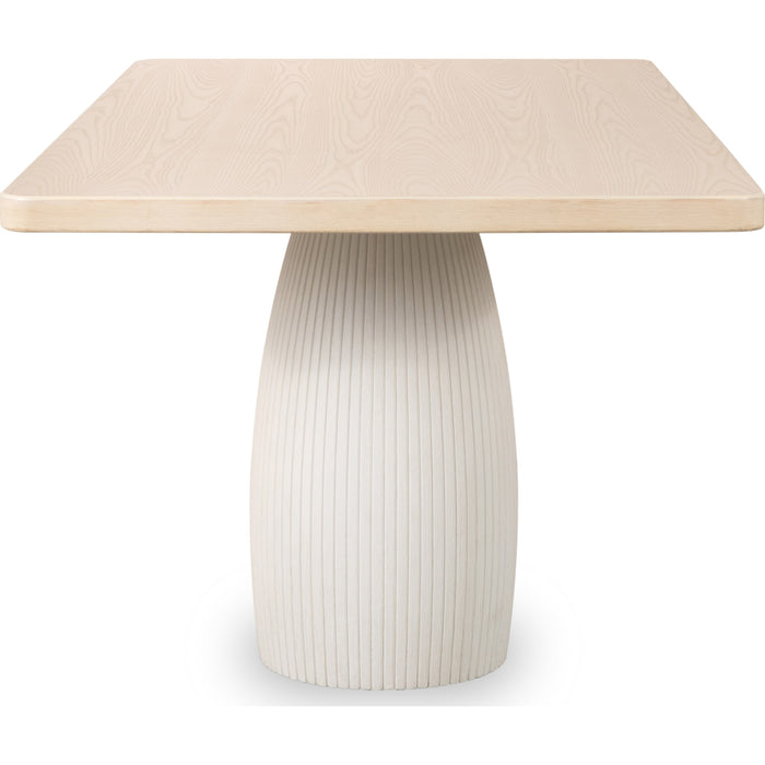 Modus Furniture Zinnia Plaster Base Wood Top Dining Table in White Sand and Ivory 655450463983 RSTP61 Image 4