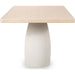 Modus Furniture Zinnia Plaster Base Wood Top Dining Table in White Sand and Ivory 655450463983 RSTP61 Image 4