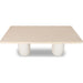 Modus Furniture Zinnia Plaster Base Wood Top Dining Table in White Sand and Ivory 655450463983 RSTP61 Image 5