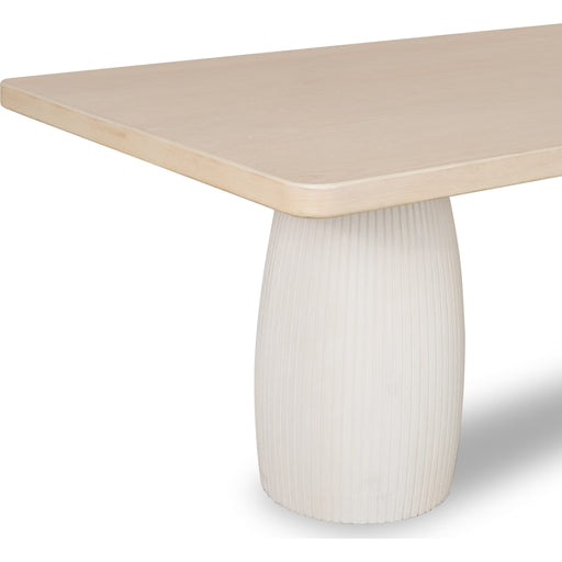 Modus Furniture Zinnia Plaster Base Wood Top Dining Table in White Sand and Ivory 655450463983 RSTP61 Image 6