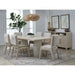 Modus Furniture Zinnia Plaster Base Wood Top Dining Table in White Sand and Ivory 655450463983 RSTP61 Image 7