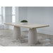 Modus Furniture Zinnia Plaster Base Wood Top Dining Table in White Sand and Ivory 655450463983 RSTP61 Main Image