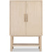 Modus Furniture Zinnia Two Door Ash Wood Bar Cabinet in White Sand 655450464058 RSTP80 Image 2
