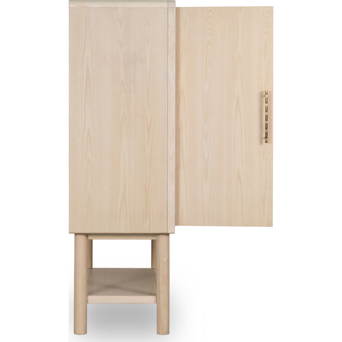 Modus Furniture Zinnia Two Door Ash Wood Bar Cabinet in White Sand 655450464058 RSTP80 Image 4
