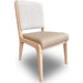 Modus Furniture Zinnia Upholstered Dining Chair in White Sand, Buttermilk Leather and Dune Chenille 655450464034 RSTP65 Image 1