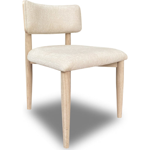 Modus Furniture Zinnia Wood Back Dining Chair in White Sand and Dune Chenille 655450464010 RSTP63 Image 1
