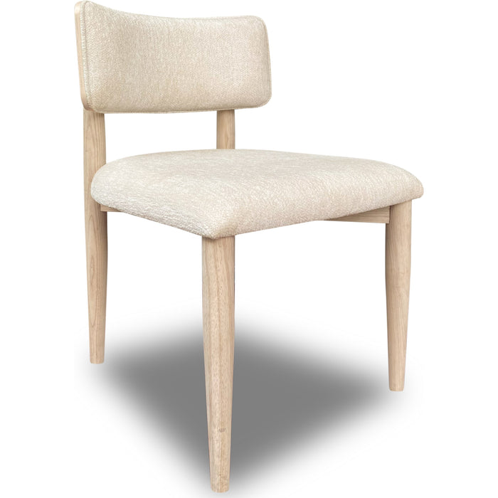 Modus Furniture Zinnia Wood Back Dining Chair in White Sand and Dune Chenille 655450464010 RSTP63 Image 1