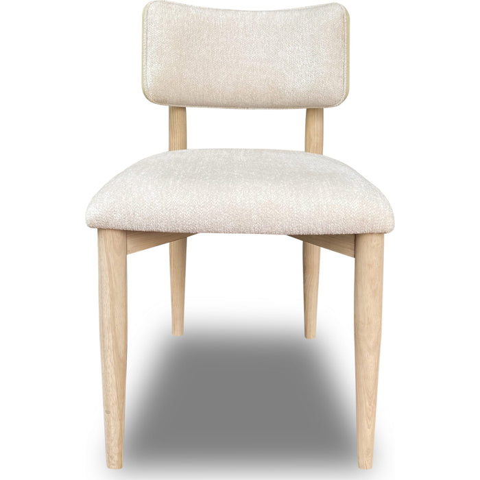 Modus Furniture Zinnia Wood Back Dining Chair in White Sand and Dune Chenille 655450464010 RSTP63 Image 2
