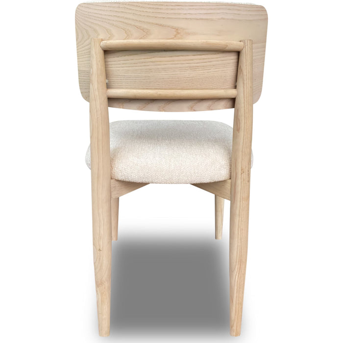 Modus Furniture Zinnia Wood Back Dining Chair in White Sand and Dune Chenille 655450464010 RSTP63 Image 5