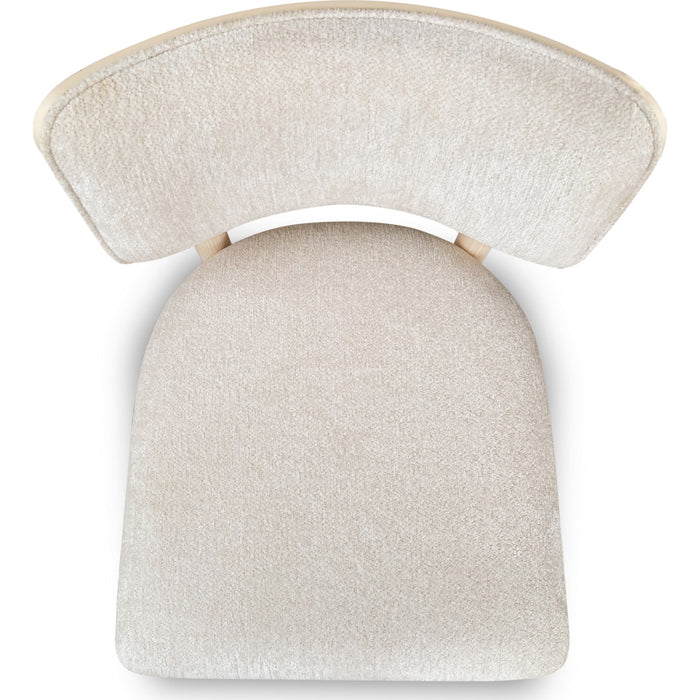 Modus Furniture Zinnia Wood Back Dining Chair in White Sand and Dune Chenille 655450464010 RSTP63 Image 6