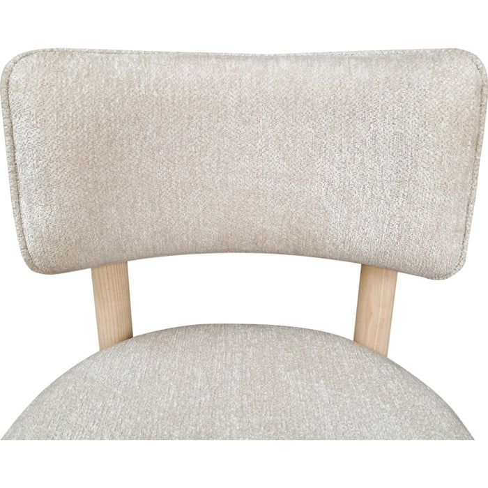 Modus Furniture Zinnia Wood Back Dining Chair in White Sand and Dune Chenille 655450464010 RSTP63 Image 7