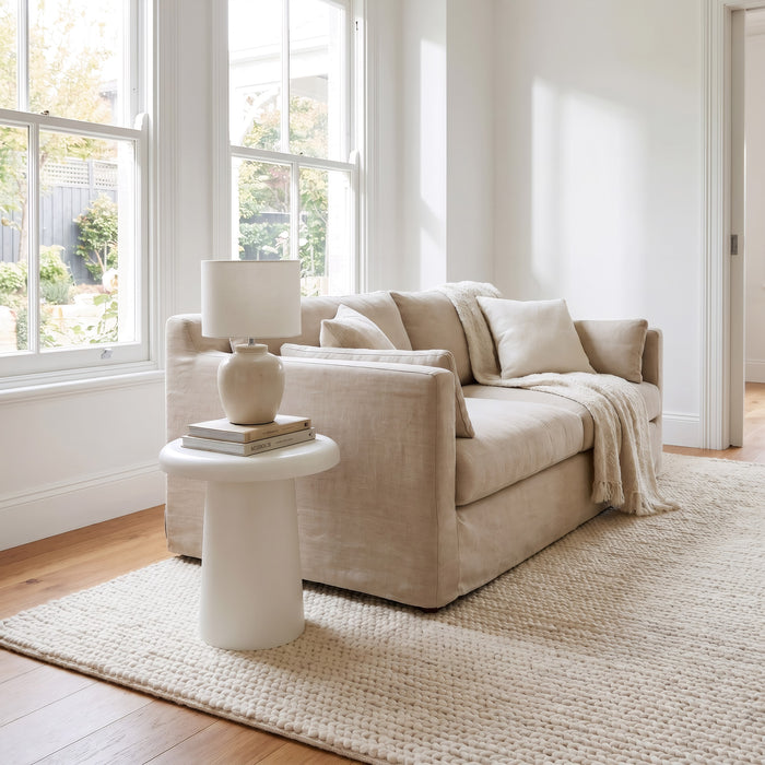 Sven Wooden End Table in Rice
