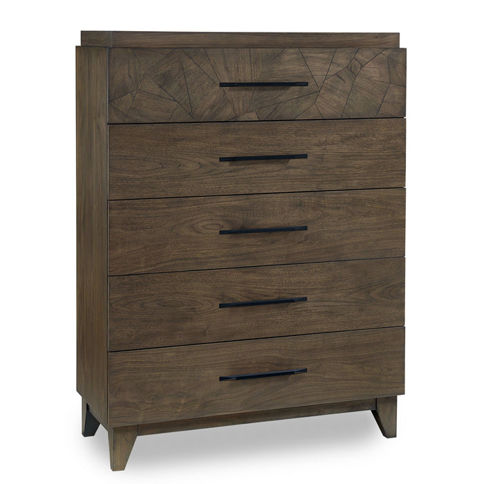 Broderick Five-Drawer Chest  in Wild Oats Brown
